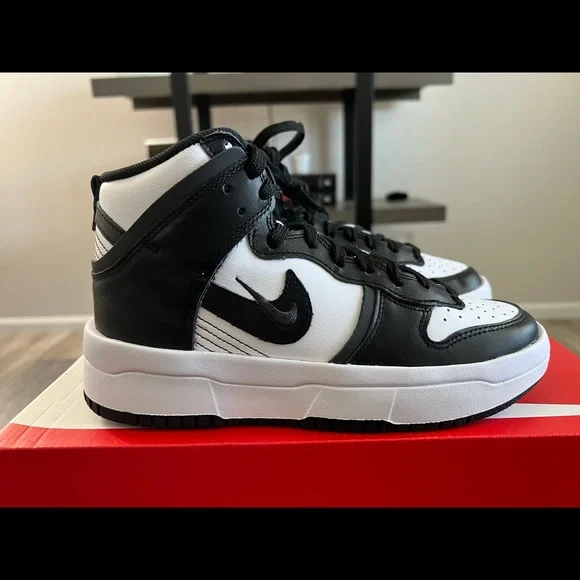 Nike | Shoes | Nike Dunk High Up White Black Size 6 Womens Dh37814 